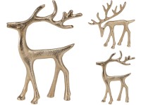 Alumínium dekoráció 155x30x160mm rénszarvas mix, arany