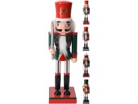 Fa dekoráció 90x60x250mm, diótörő álló mix, színes