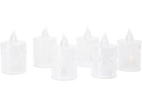 LED gyertya polipropilénből 50x50x80 mm – átlátszó