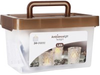 LED čajová sviečka 24 ks 38x18mm blikajúci plané v uzatvárateľnom boxe bez časovača