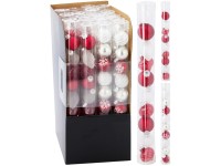 Üvegdíszek 9 db 30/25x45/30mm karácsonyfára, vegyes színek