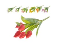 Umělé květiny, plast 300mm tulipán puget 5 ks, mix barev
