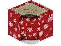 Emocio Sklo Dekor 70x62 mm Magic Snowing červeno-biela, vonná sviečka