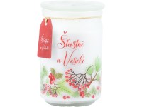 Emocio Üveg 93x142 mm üvegtetővel Boldog Karácsonyt illatgyertya