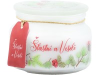 Emocio Üveg 100x79 mm üvegtetővel Boldog Karácsonyt illatgyertya