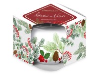 Emocio Üveg Decor 70x62 mm Boldog Karácsonyt, illatgyertya