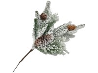 Zápich větvička 300 mm zasněžená se šiškami
