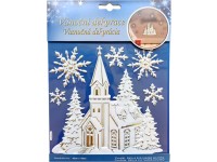 Okenná fólia 185x240 mm, 3D kostolík