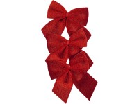 Mašle třpytivé 3ks 110 mm, červené