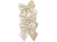 Mašle třpytivé 3ks 110 mm, šampaň