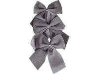 Mašle třpytivé 3ks 110 mm, šedá