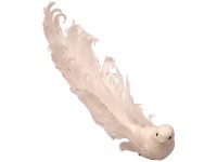 Dekorace 240 mm ptáček, skřipec, bílý mix