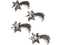 Kovový skřipec na svíčku 4ks, stříbrný