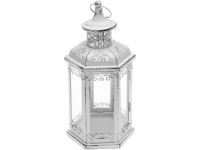 Lucerna hexagon kov bílá 250 mm