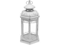 Lucerna hexagon kov bílá 360 mm