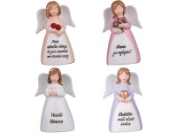 Anděl s přáním 115 mm růžový/fialový mix