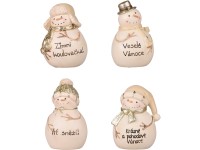 Sněhulák s přáním 90 mm, krémový mix