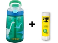 Contigo Detská fľaša Gizmo Flip 420 ml, Jungle Dino + lepidlo UHU 8,2g ZADARMO