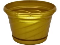 Květináč s miskou Malaga 150x105 mm zlatá