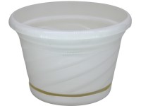 Kvetináč s miskou Malaga 150x105 mm biela