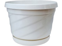 Kvetináč s miskou Malaga 190x130 mm biela