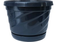 Kvetináč s miskou Malaga 190x130 mm antracit
