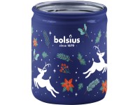 Bolsius Üveg 68x80mm Rénszarvasok és magyal, illatgyertya