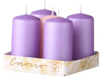 Emocio Valec 5ks 40x75mm Metal mat fialový+ružový mix, sviečky