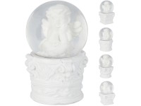 Havazó gömb 45x45x60 mm angyal állványon mix, fehér