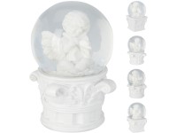 Havazó gömb 60x60x100 mm angyal állványon mix, fehér