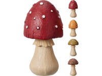 Dekorace muchomůrka polyresin, 70 × 70 × 130 mm, mix