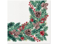 Szalvéta Airlaid 12db Winter Branches 40x40 cm