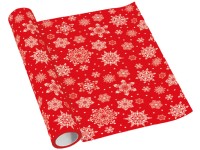 Abrosz Airlaid Snowflakes red 40cm x 5m