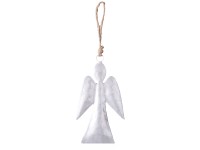 Akasztós dekor zománc 100x1x185mm angyal, szürke