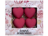 Dárková sada šumivá bonboniera 4x30g - srdce