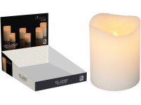 LED sviečka 50x65mm plápolajúca s časovačom biela