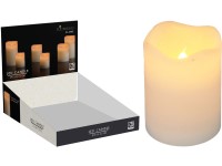 LED sviečka 50x65mm plápolajúca s časovačom, krémová