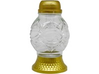 Madona Temetői üveg LED 21 cm arany színű gömb