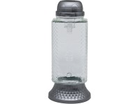 Madona Temetői üveg LED 26 cm strukturált ezüst