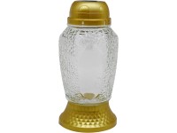 Madona Hřb.Sklo LED 21 cm průhled zlatá