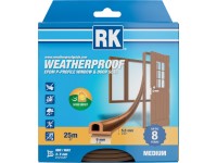 Tesnenie okien a dverí EPDM - P-profil, hnedá 25 m