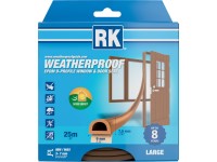 Těsnění oken a dveří EPDM - D-profil, hnědá 25 m