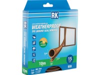 Drážkové těsnění pro okna - O-profil, hnědá 8 mm 10 m