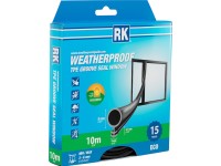 Drážkové těsnění pro okna - O-profil, černá 8 mm 10 m