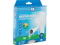 Drážkové těsnění pro dveře - O-profil, bílá 10 mm 6 m