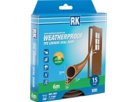 Drážkové těsnění pro dveře - O-profil, hnědá 10 mm 6 m