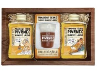 Kosmetická sada Pivrnec rum – sprchový gel 300 ml, mýdlo 70 g a olejová lázeň 300 ml