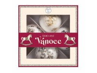 Vánoční kosmetický balíček pralinky do koupele – 4x šumivá bomba do vany 55 g