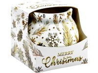 Üveg Dekor 80 x 72 mm Christmas gold pattern illatgyertya
