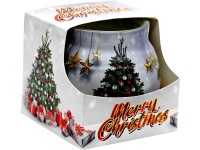 Üveg Decor 80 x 72 mm Christmas tree and gifts illatgyertya